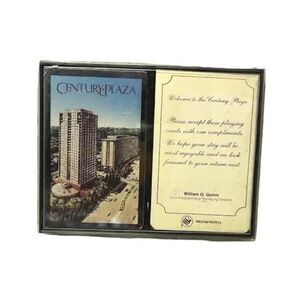 Vintage Century Plaza Playing Cards In Box